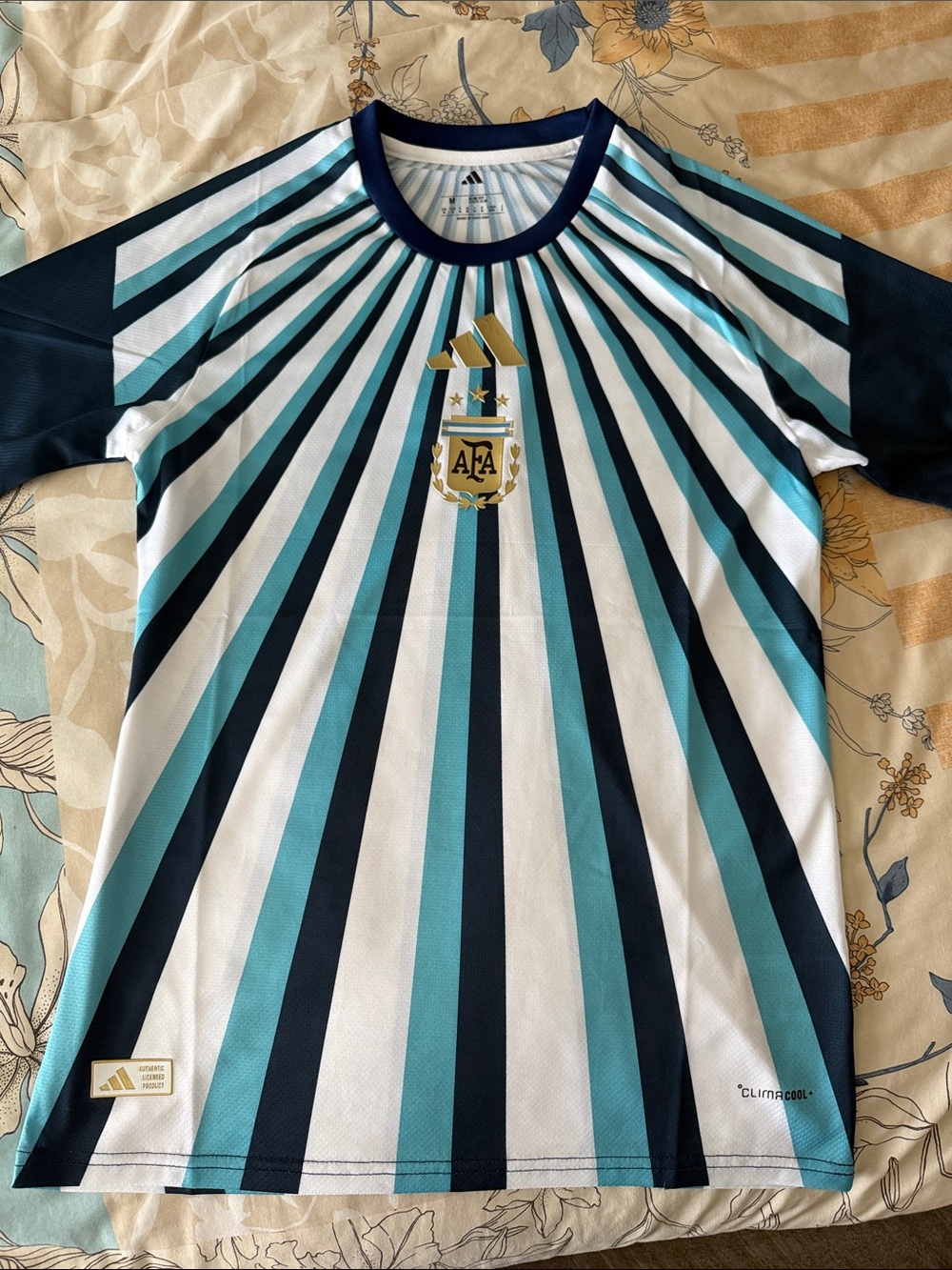 adidas Kids Soccer Jersey in Teal, Navy & White
